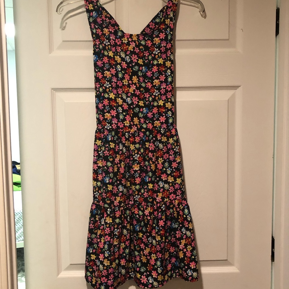 Black floral dress